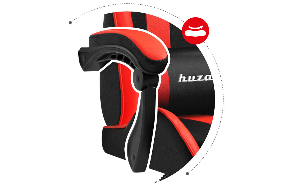 FOTEL HUZARO FORCE 4.5 miękki materiał antypoślizgowe podłokietniki