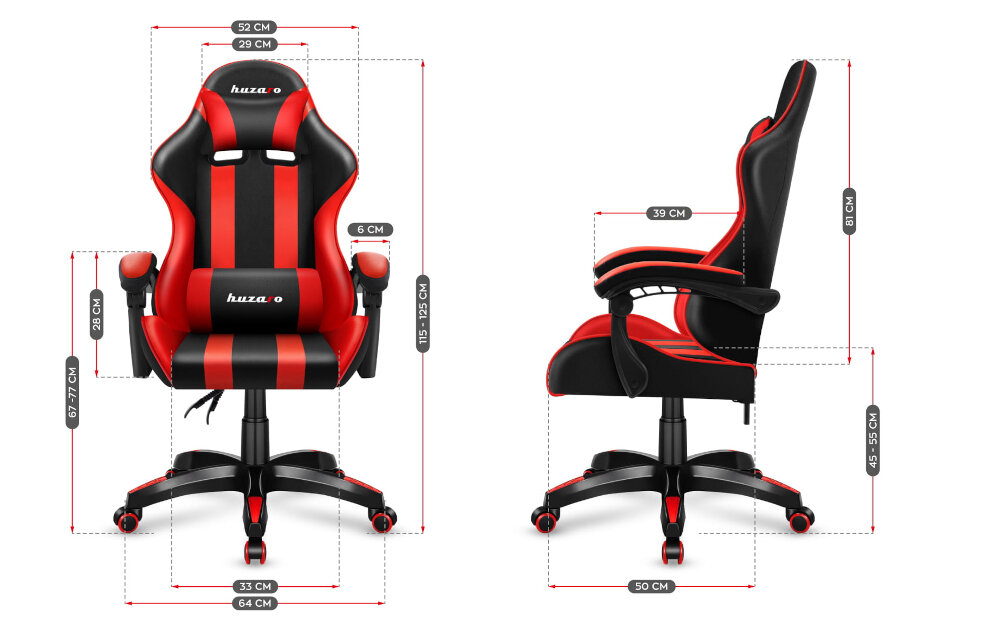 FOTEL HUZARO FORCE 4.5 kubełkowa konstrukcja siedzisko wygoda