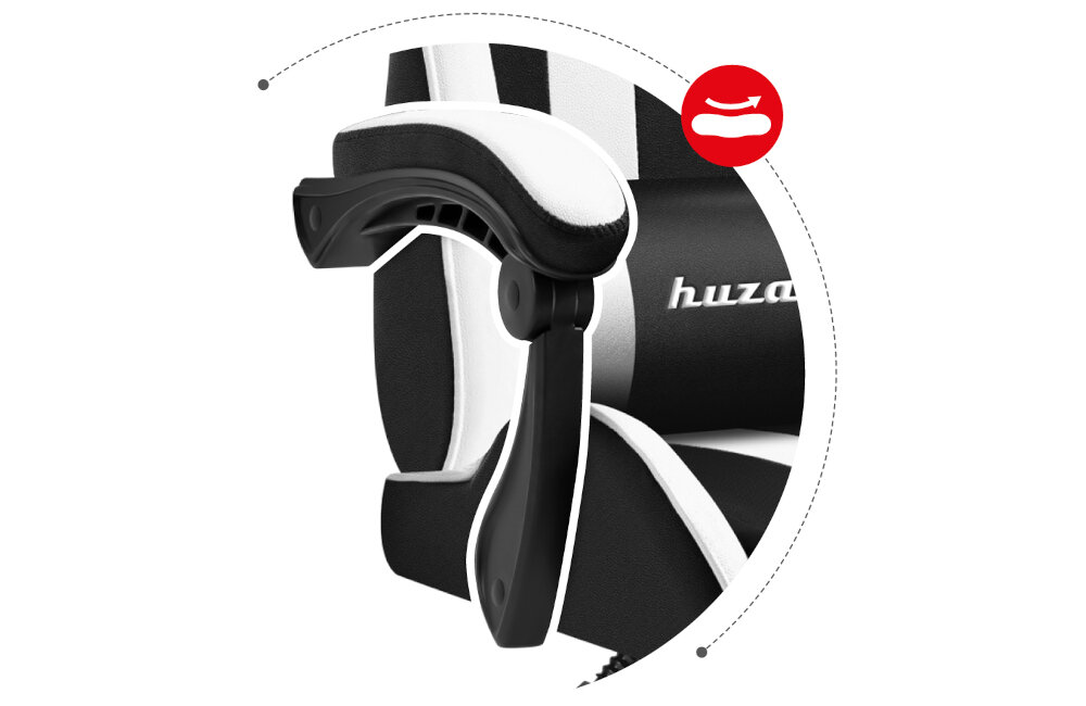 FOTEL HUZARO FORCE 4.5 miękki materiał antypoślizgowe podłokietniki