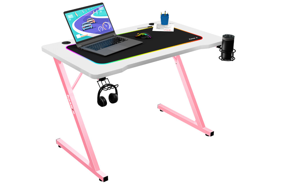 BIURKO HUZARO Hero 1.8 uchwyt na słuchawki organizacja miejsca