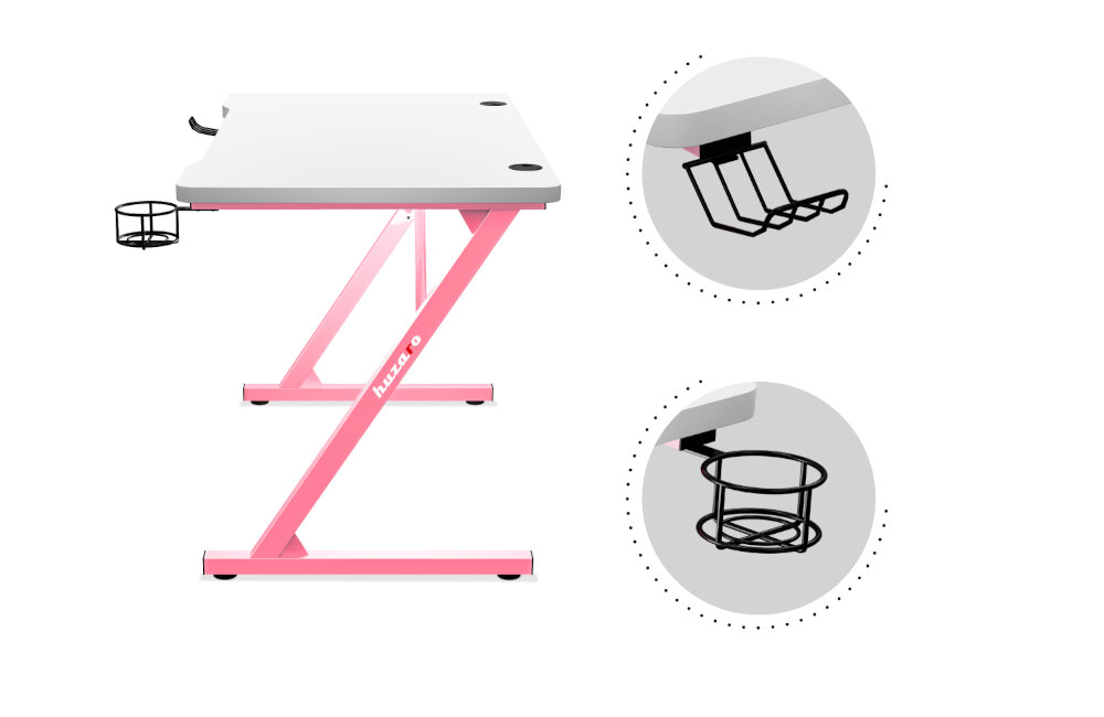 BIURKO HUZARO Hero 1.8 uchwyt na napoje stabilność