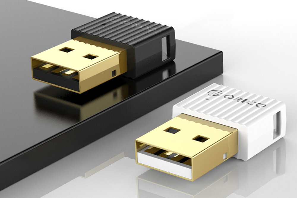 ORICO BTA-508-BK-BP Pozłacane złącze USB korozją stabilny transfer danych - adapter w dwóch kolorach, czarnym i białym z pozłacanymi złączmai