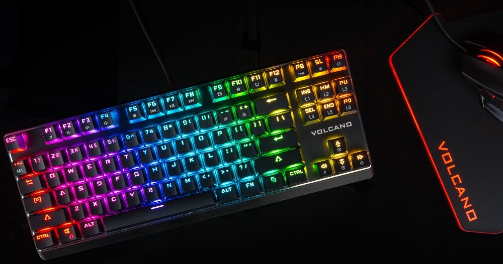 Klawiatura MODECOM Volcano Lanparty RGB Czarny - dla graczy