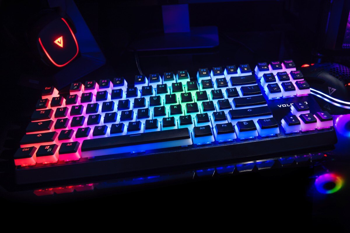 Klawiatura MODECOM Volcano Lanparty RGB Anti-Ghosting działanie rejestrowanie klawisze