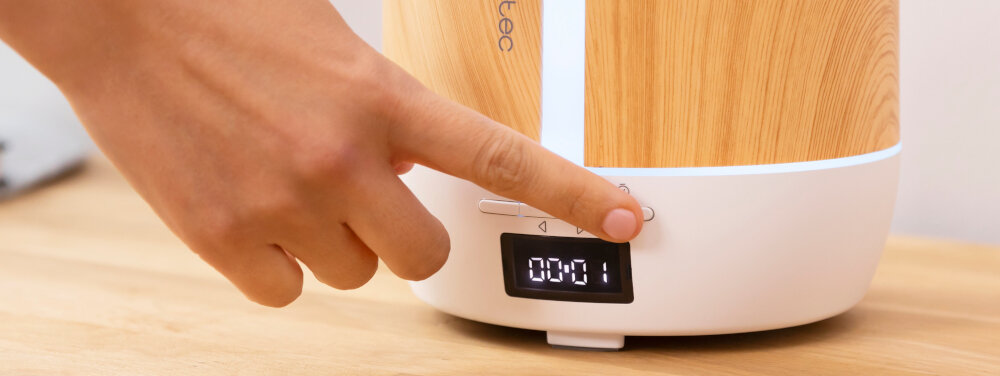 Aromatyzer CECOTEC PureAroma 550 Connected White Woody możliwości zapach para funkcja