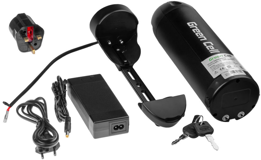 Bateria do roweru elektrycznego GREEN CELL EBIKE46STD 24V zawartosc opakowania