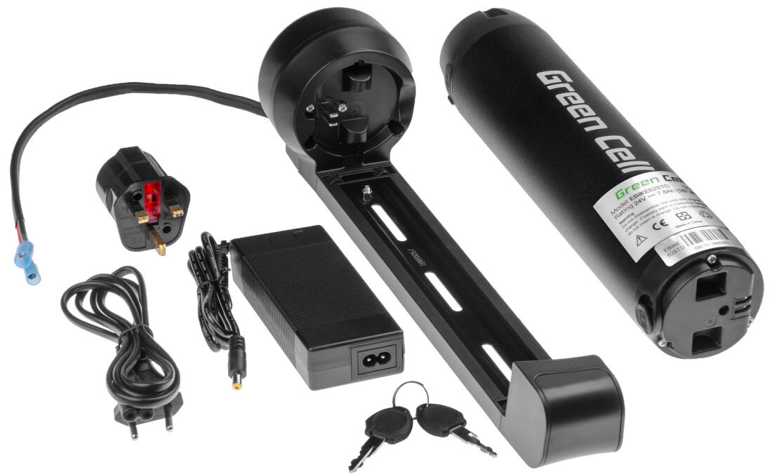 Bateria do roweru elektrycznego GREEN CELL EBIKE62STD 24V zawartosc opakowania