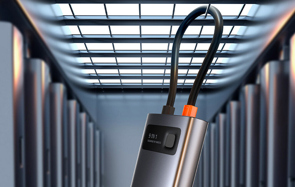 Stacja dokująca BASEUS Metal Gleam CAHUB-CU0G funkcja OTG porty HDMI VGA odwzorowanie barw obraz jakość