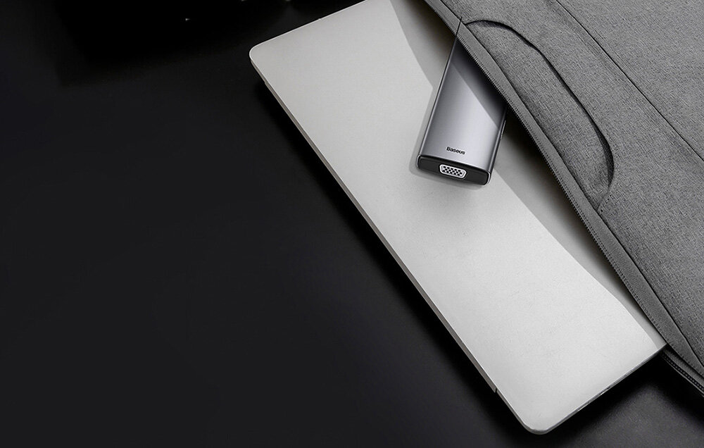 Stacja dokująca BASEUS Metal Gleam CAHUB-CU0G rozmiar lekkość konstrukcja wykonanie