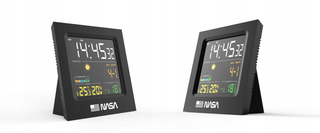 Stacja pogody NASA WS300 latwa obsluga czytelny duzy i kolorowy wyswietlacz LCD 4.3 prosta obsluga