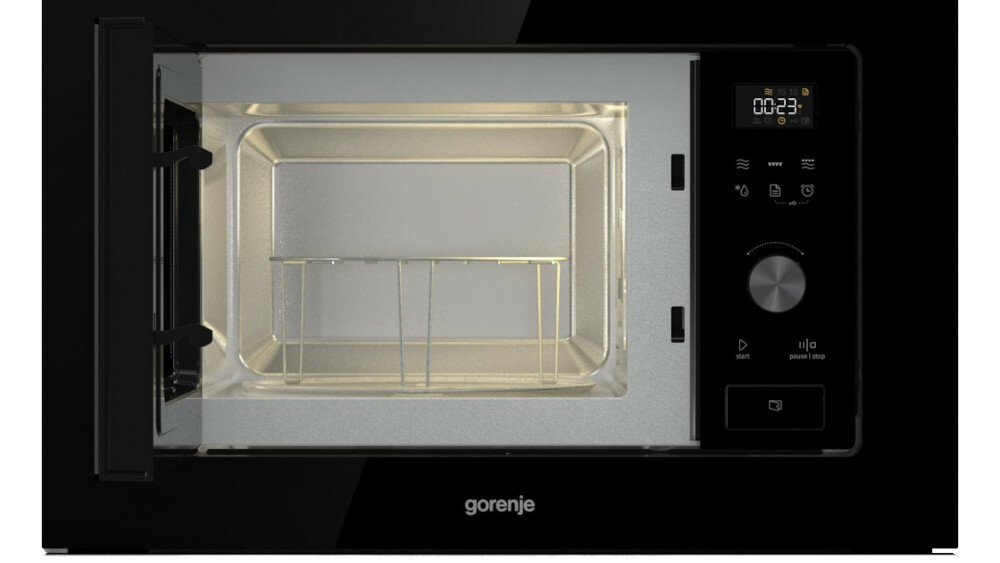 Kuchenka mikrofalowa GORENJE BMX201AG1BG InoxTerior stal nierdzewna wnętrze