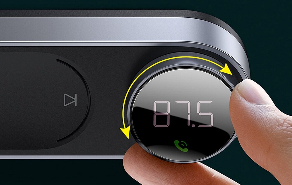 Transmiter FM BASEUS Solar Car samochód radio muzyka łączność usb bluetooth ładowanie zasilanie panele