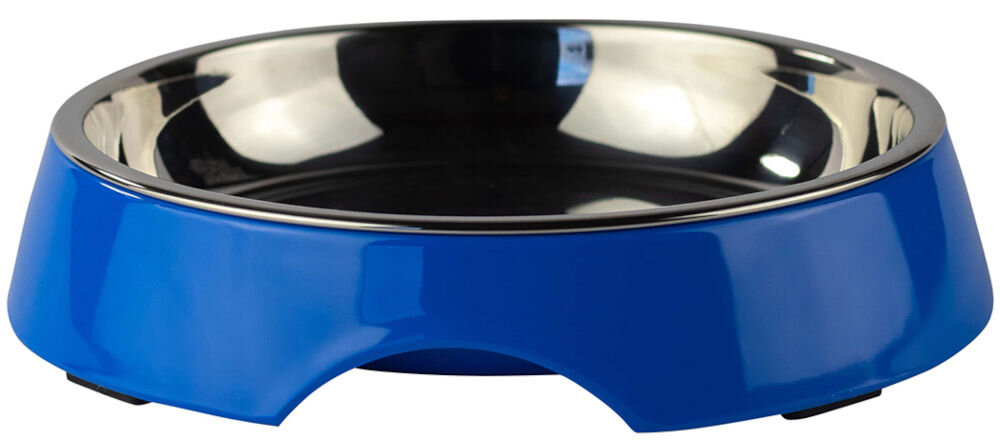 Zestaw misek ZIPPY ZZK-2261 Niebiesko-srebrny wymiary pojemność Na zdjęciu znajduje się miska o niebiesko-srebrnym wykończeniu, z błyszczącym, metalicznym wnętrzem. Miska ma gładką, zaokrągloną krawędź i jest umieszczona na białym tle
