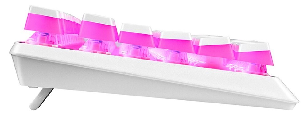 Klawiatura MODECOM Volcano Lanparty RGB Biały - podswietlane klawisze