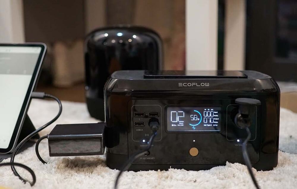 Stacja zasilania ECOFLOW River Mini Wireless technologia moc znajomionowa zasilanie