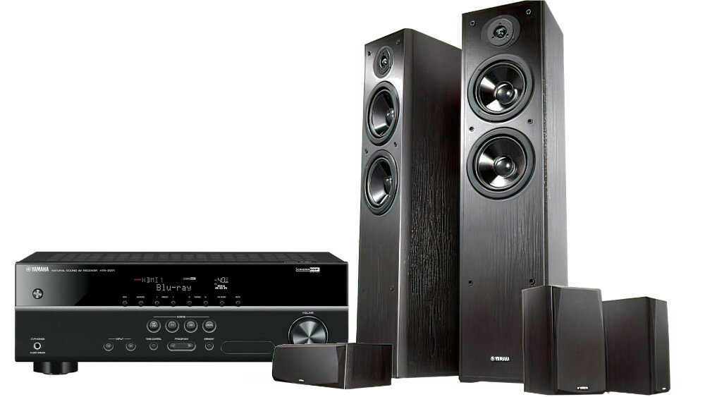 Kino domowe YAMAHA HTR-2071B + YAMAHA NS-F51 + NS-P51 - design