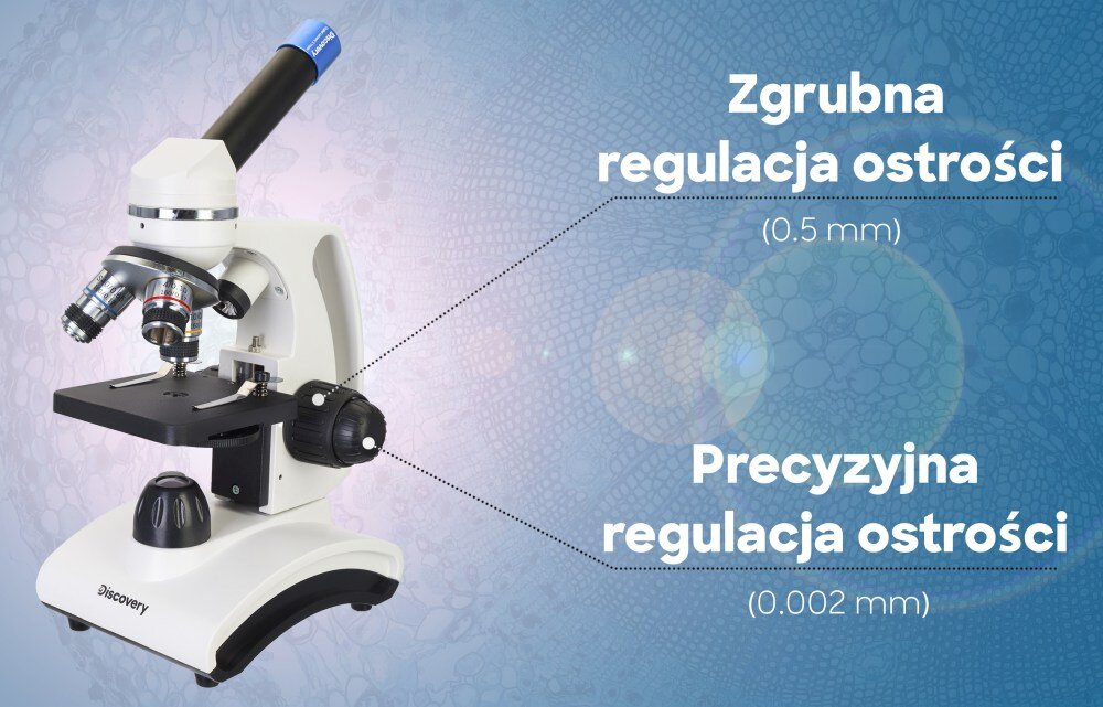 Mikroskop DISCOVERY Femto z kamerą cyfrową/książką Polar asystent doświadczenia nauka układy optyczne oświetlenie głowica precyzja regulacja ostrość książka konstrukcja