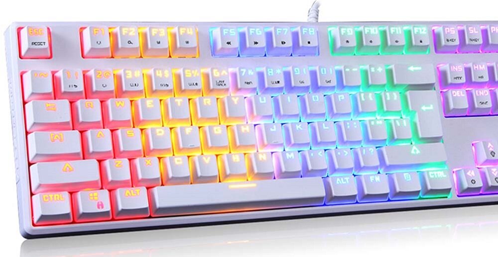 Klawiatura MOTOSPEED CK107 Rainbow Blue  - podswietlenie 