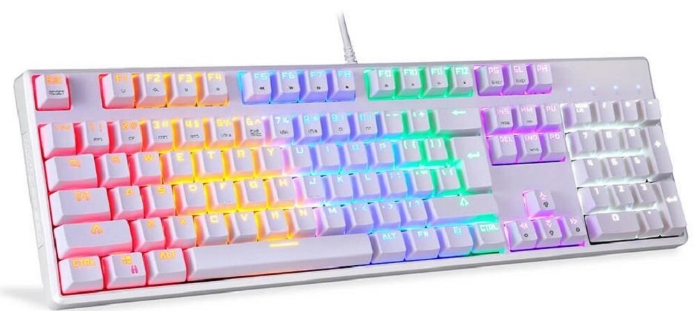 Klawiatura MOTOSPEED CK107 Rainbow Blue  - Stylowy wyglad  