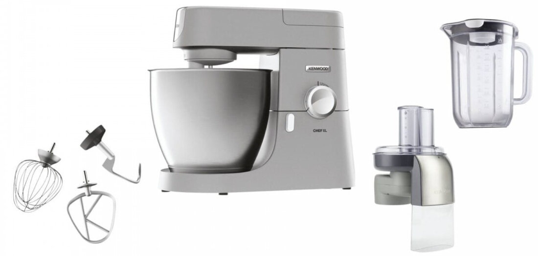 Robot kuchenny planetarny KENWOOD KVL4140S 1200W z blenderem kielichowym i szatkownica zestaw akcesoria komplet wyposazenie