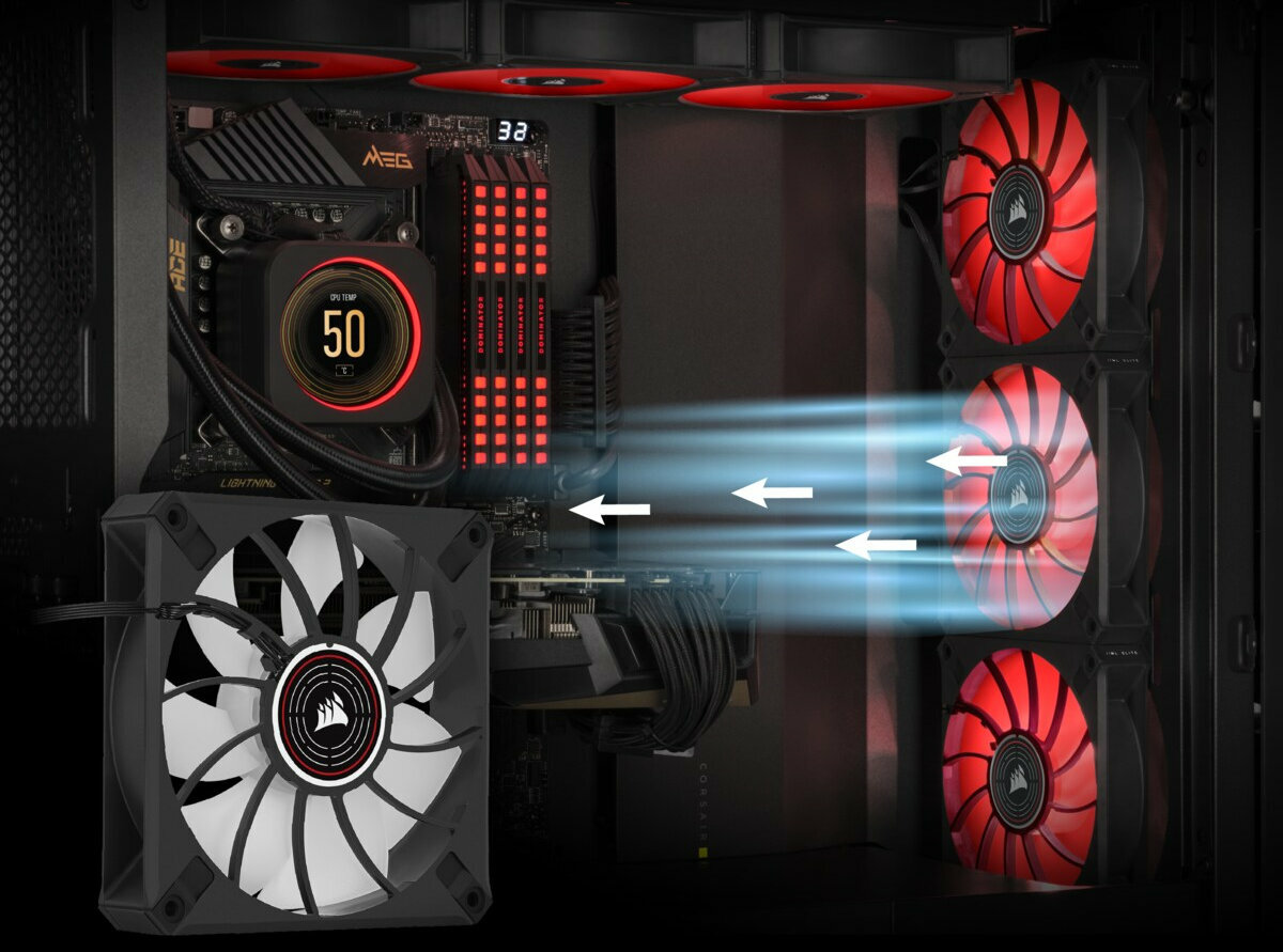 CORSAIR-ML120-Elite-red-black-airguide