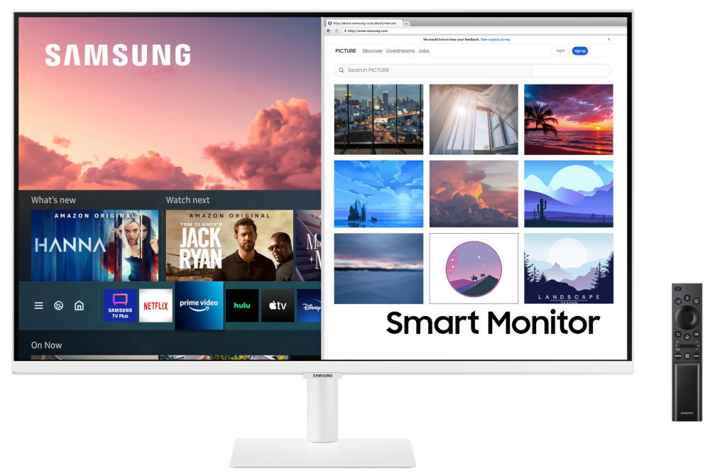 Monitor SAMSUNG LS32AM703UUXEN 32 3840x2160px aplikacje Smart TV