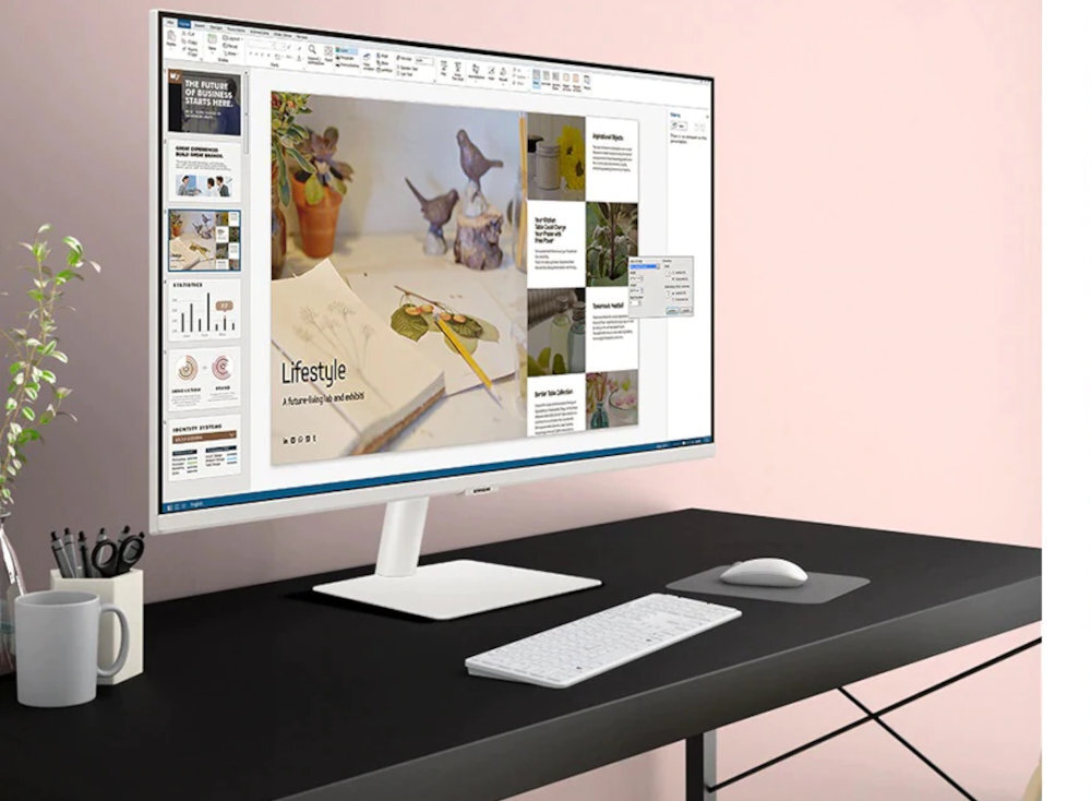Monitor SAMSUNG LS32AM703UUXEN 32 3840x2160px elegancki i minimalistyczny