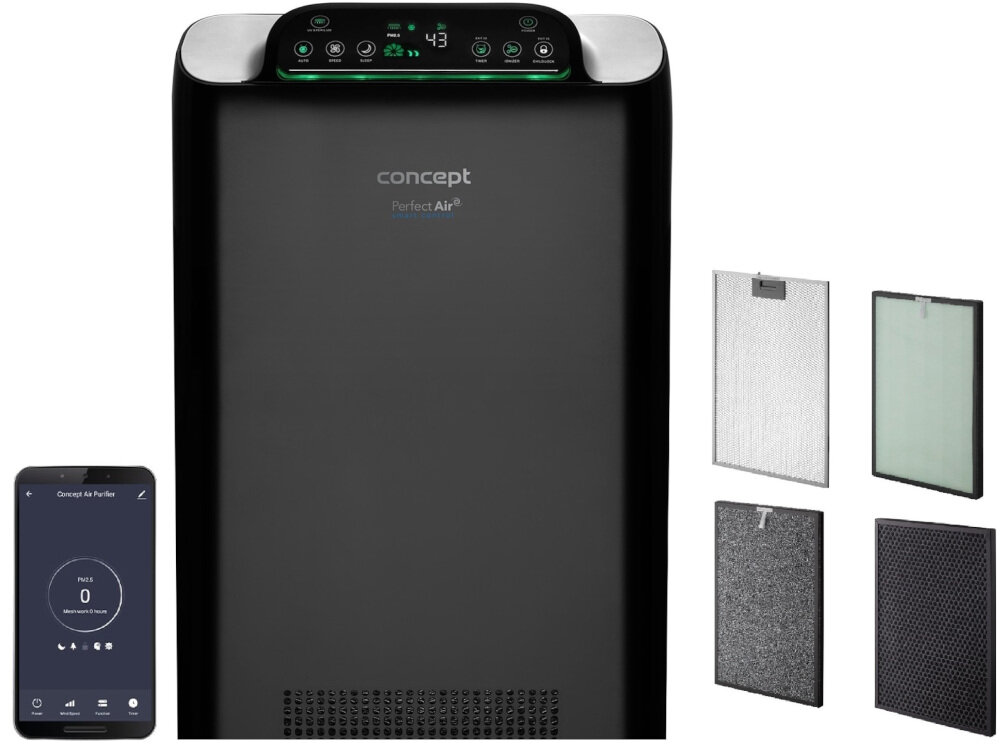 Oczyszczacz powietrza CONCEPT CA2000 Perfect Air Smart aplikacja mobilna Concept Home komfort obslugi