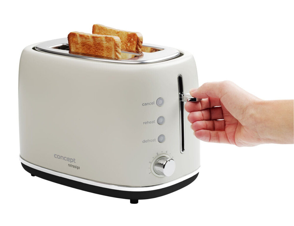 Toster CONCEPT Retrosign TE2061 Kremowy 6 stopni opiekania