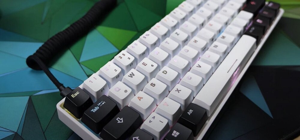 Klawiatura SHARKOON Skiller SGK50 S4 Kailh Blue - Spiralny kabel 