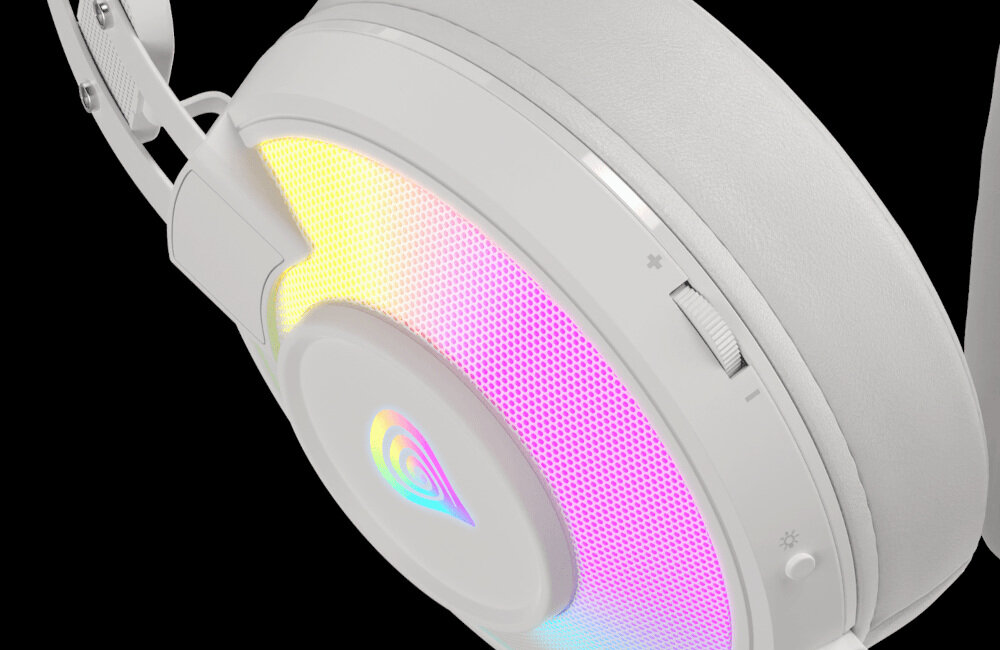 Słuchawki GENESIS <span>Neon 600 RGB</span> przetworniki design podświetlenie RGB łączność przewodowa mikrofon wysięgnik wypełnienie pałąk regulacja