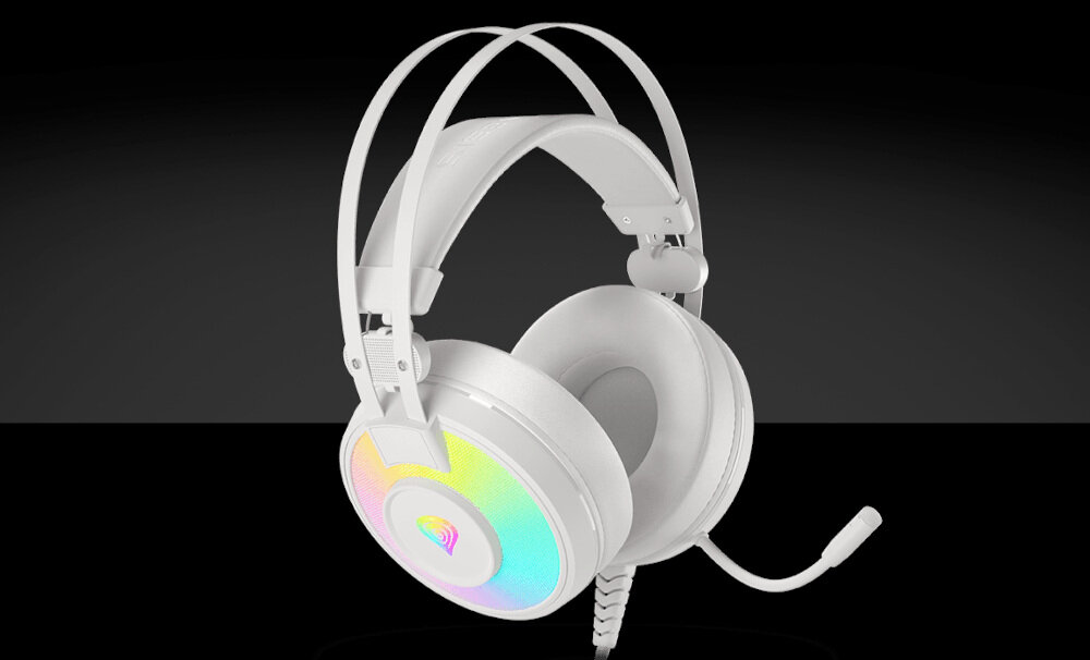 Słuchawki GENESIS <span>Neon 600 RGB</span> przetworniki design podświetlenie RGB łączność przewodowa mikrofon wysięgnik wypełnienie pałąk regulacja