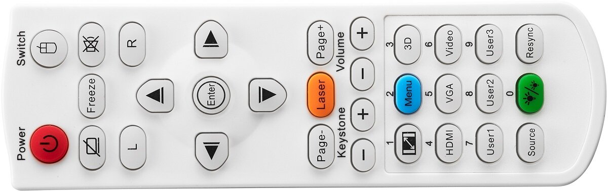 Projektor OPTOMA ZX300 Wyposażenie zestawu pilot