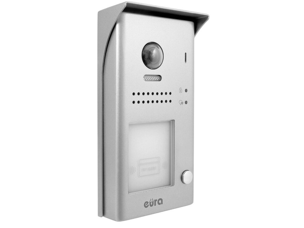 Zestaw wideodomofonowy EURA VDP-61A5 N Biały wspolczynnik ochrony IP54 daszek prosty montaz urzadzenia natynkowe