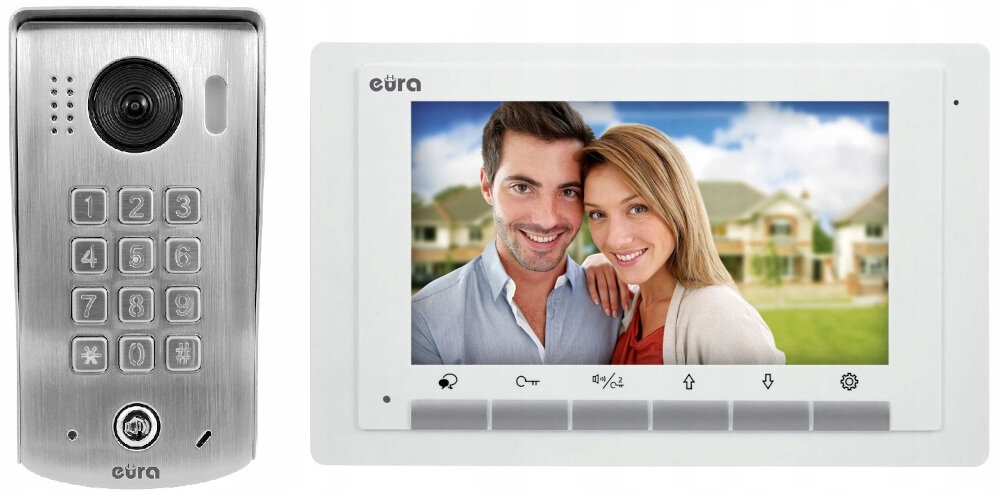 Zestaw wideodomofonowy EURA VDP-60A5W N Biały kontrola stref wejscia na teren posesjiwysoki poziom bezpieczenstwa rodzina EURA 2 Easy system jedno- lub wielorodzinnyrozwiazania deweloperskie do domow jednorodzinnych