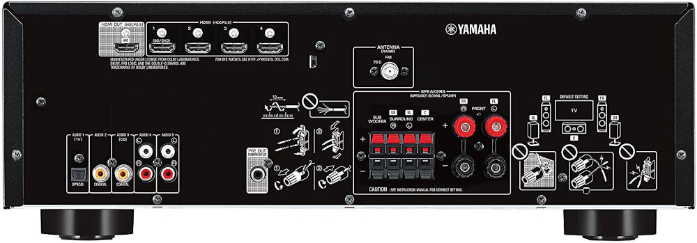 Kino domowe YAMAHA HTR-2071B + PURE Acoustics 8F + 6SC - dźwięk