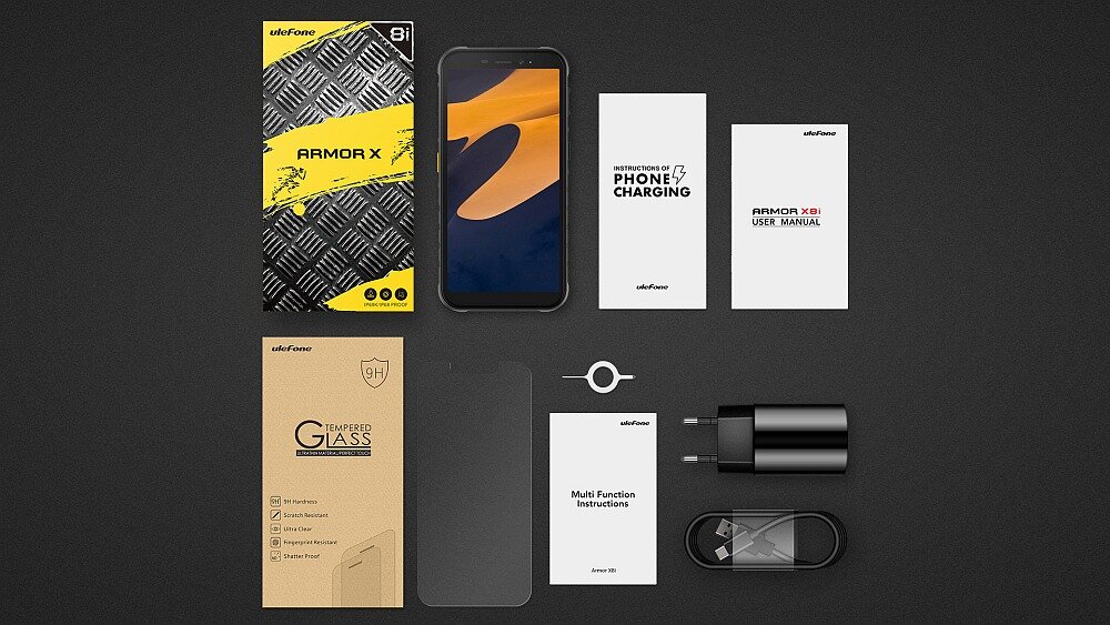 Smartfon ULEFONE Armor X8i  ekran bateria wydajność aparat sterowanie pamięć ram procesor obudowa porty ładowanie muzyka głośniki dźwięk pojemność rozdzielczość opis dane zestaw 