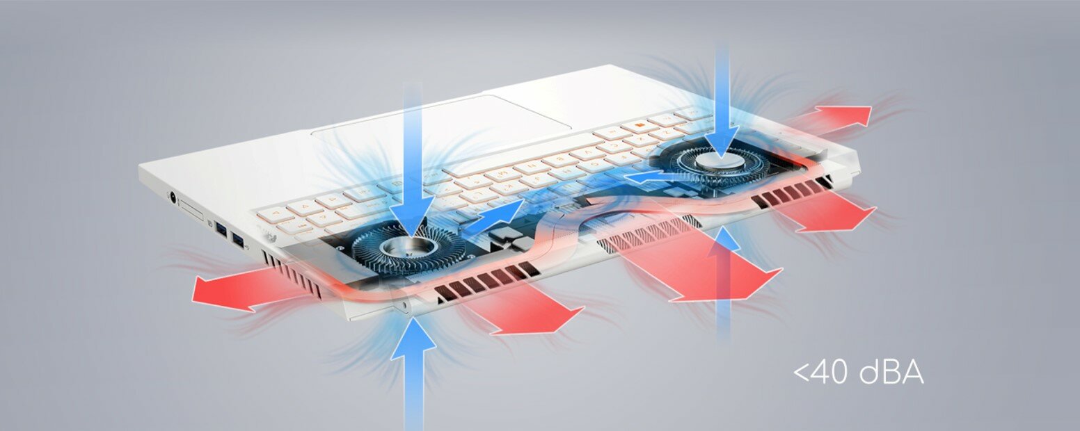 Laptop ACER ConceptD 3 Zoptymalizowane chłodzenie — Vortex Flow
