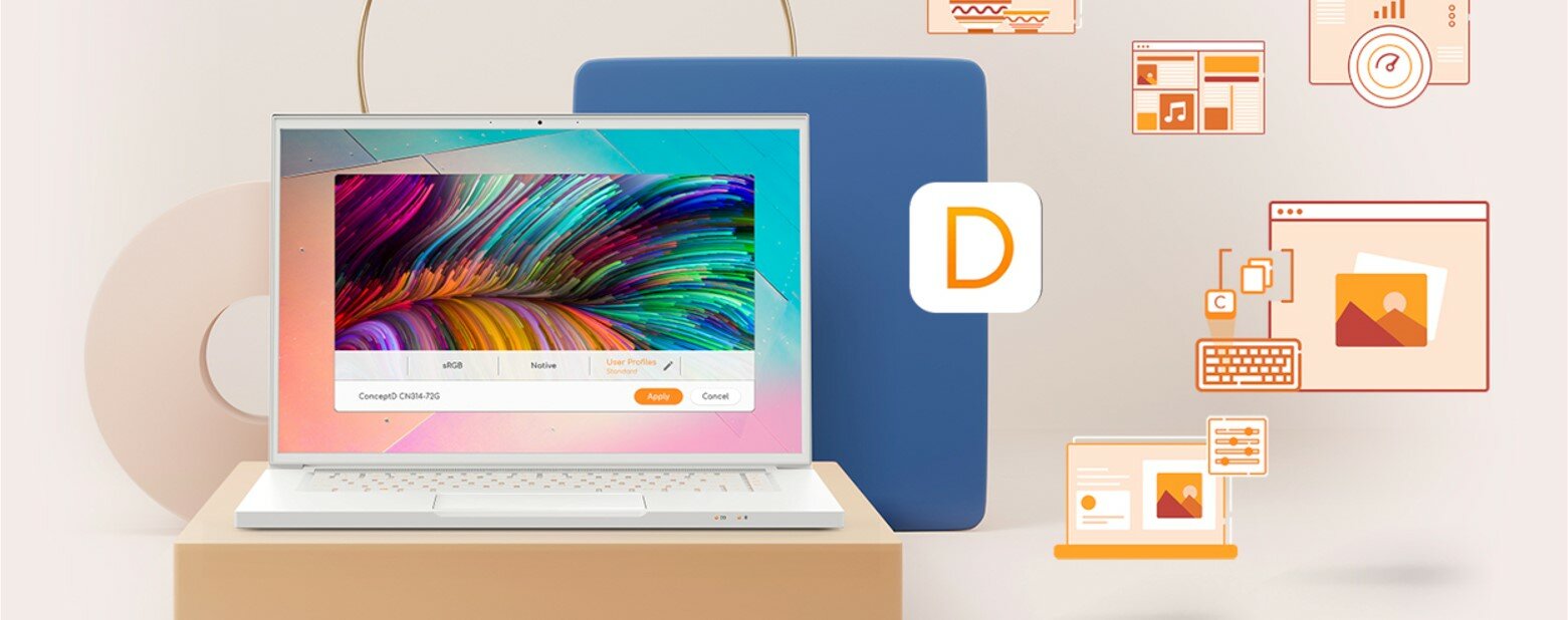 Laptop ACER ConceptD 3 Pełna paleta