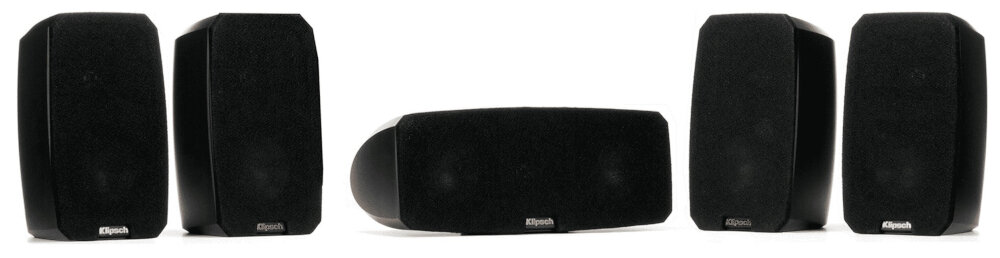 Zestaw kolumn KLIPSCH Reference Theater Pack 5.0 Czarny głośniki membrana technologie połączenia dźwięk jakość wytrzymała stylowa obudowa 