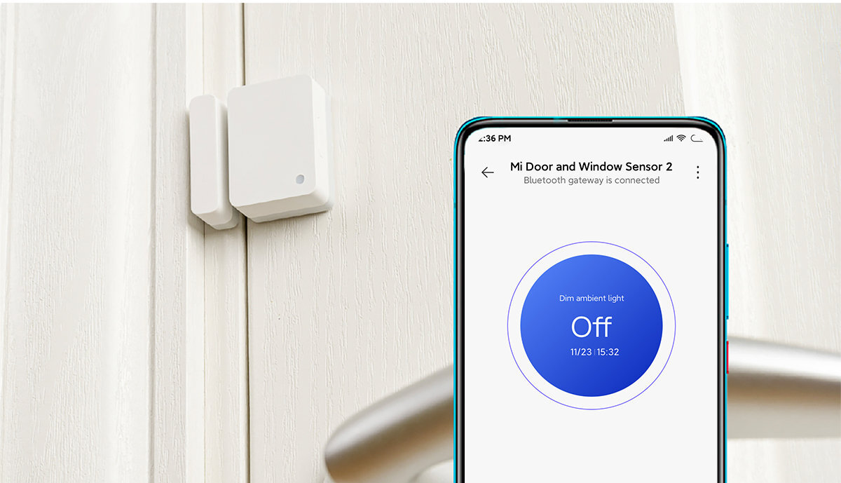 Czujnik XIAOMI Mi 2 otwarcie i zamknięcie magnetyczny czujnik indukcyjny bramką Bluetooth zdalny podgląd w aplikacji Historia zdarzeń - czujnik na drzwiach