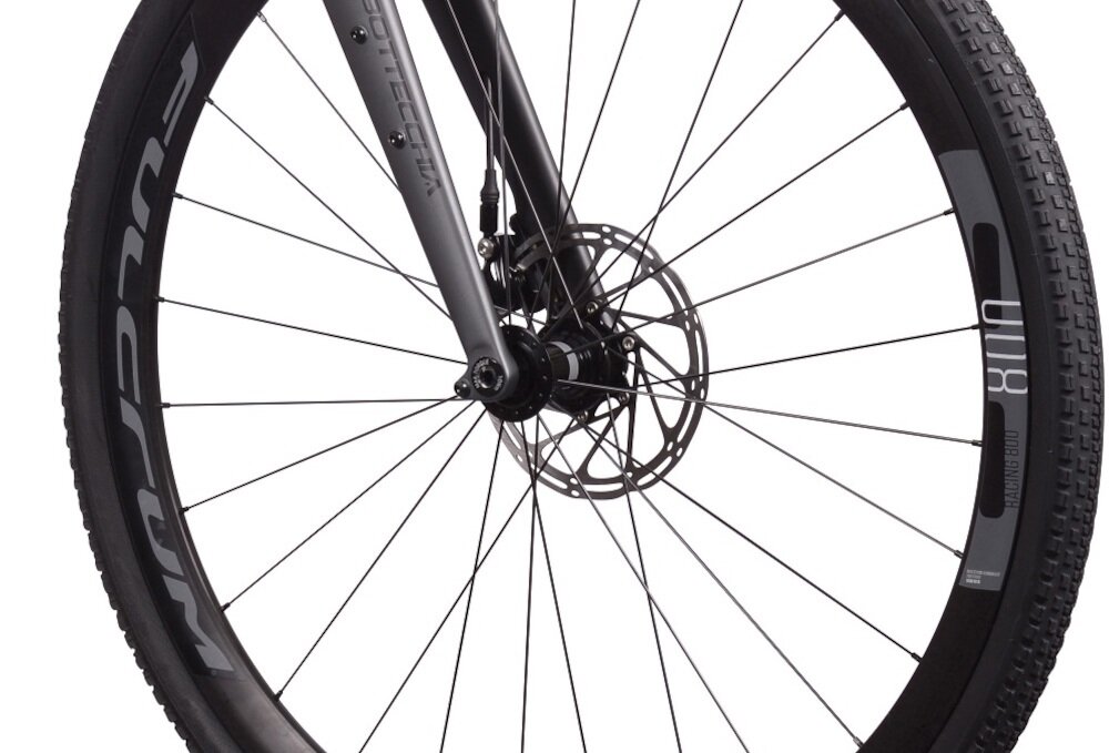Rower gravel BOTTECCHIA Gravel Carbon M20 28 cali męski Antracytowy mat hamulce tarczowo-hydrauliczne na przód i na tył szybki czas reakcji bezawaryjne działają na każdej nawierzchni