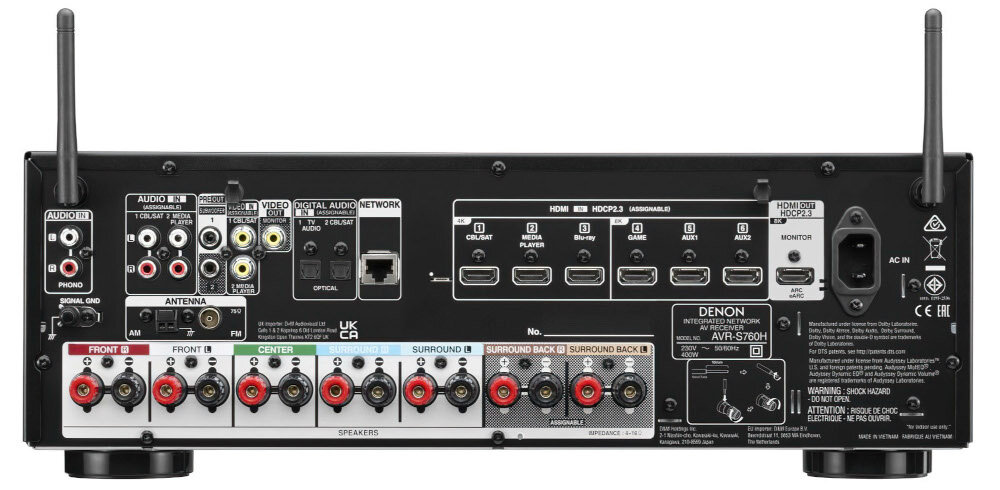 Amplituner DENON AVR-S760H - właściwości techniczne