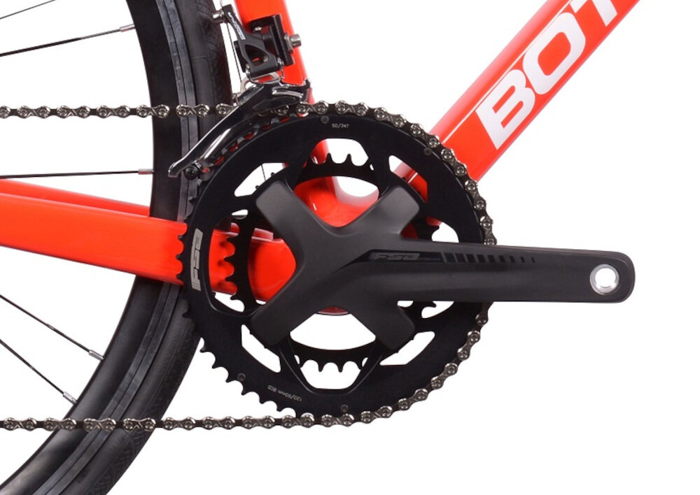 Rower szosowy BOTTECCHIA 8Avio Revolution M19 28 cali męski Czarno-czerwony korba FSA OMEGA 34/50 wkład suportu FSA Press Fit łatwy demontaż