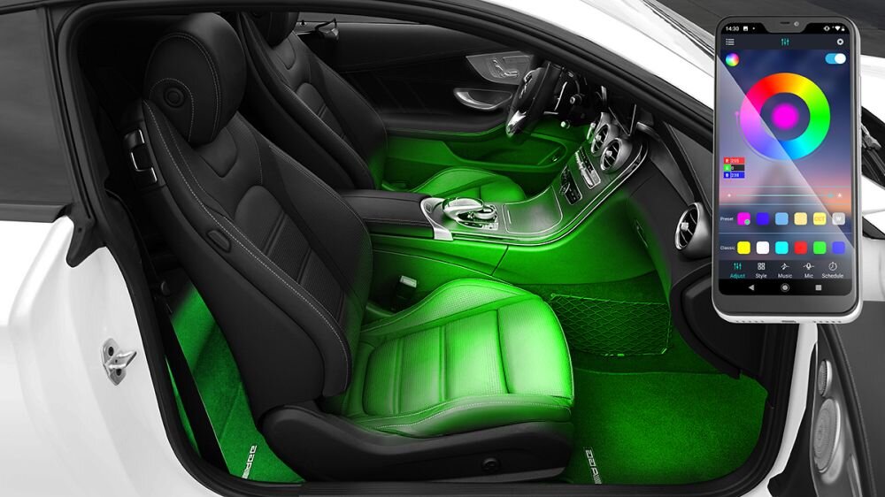 Oświetlenie samochodowe TRACER RGB LED światło sterowanie montaż samochód auto tuning 