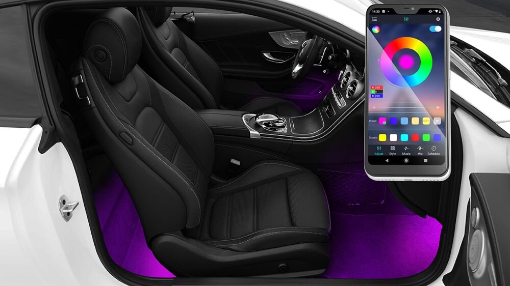 Oświetlenie samochodowe TRACER RGB LED światło sterowanie montaż samochód auto tuning 