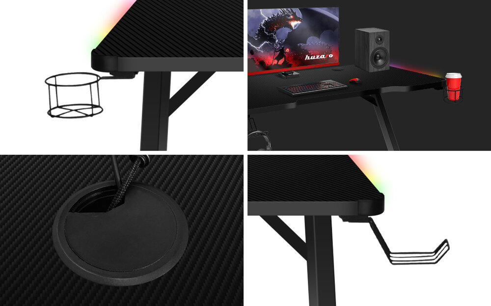 Biurko HUZARO Hero 2.5 mebel wow praktyczny gamingowy design