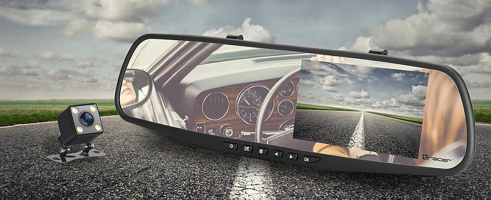 Kamera samochodowa TRACER G-Park Silver samochód nagrywanie film montaż sensor czujnik parking 