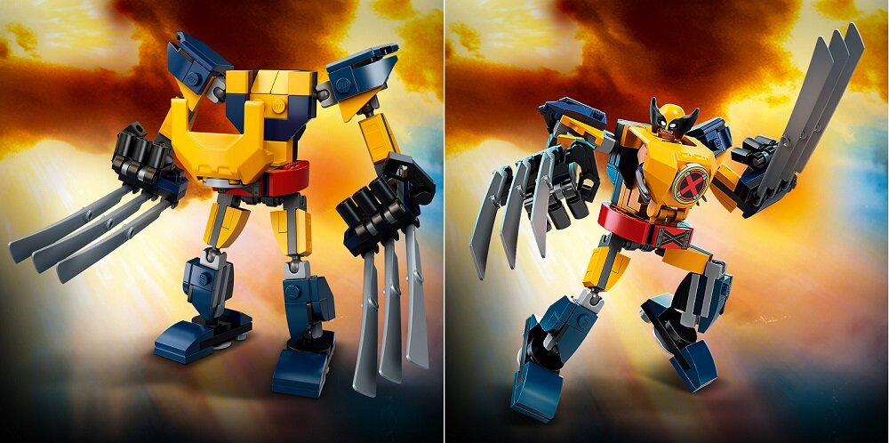 LEGO Marvel Mechaniczna zbroja Wolverinea 76202 Swobodna zabawa