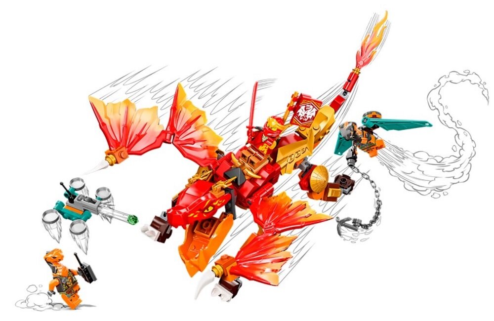 LEGO Ninjago Smok ognia Kaia EVO 71762 Dynamiczny zabawkowy smok